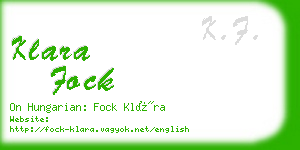 klara fock business card